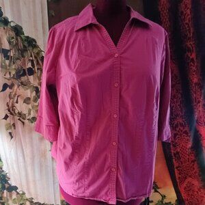 EUC: St. John's Bay Sze. 2X Pink Button Down Shirt